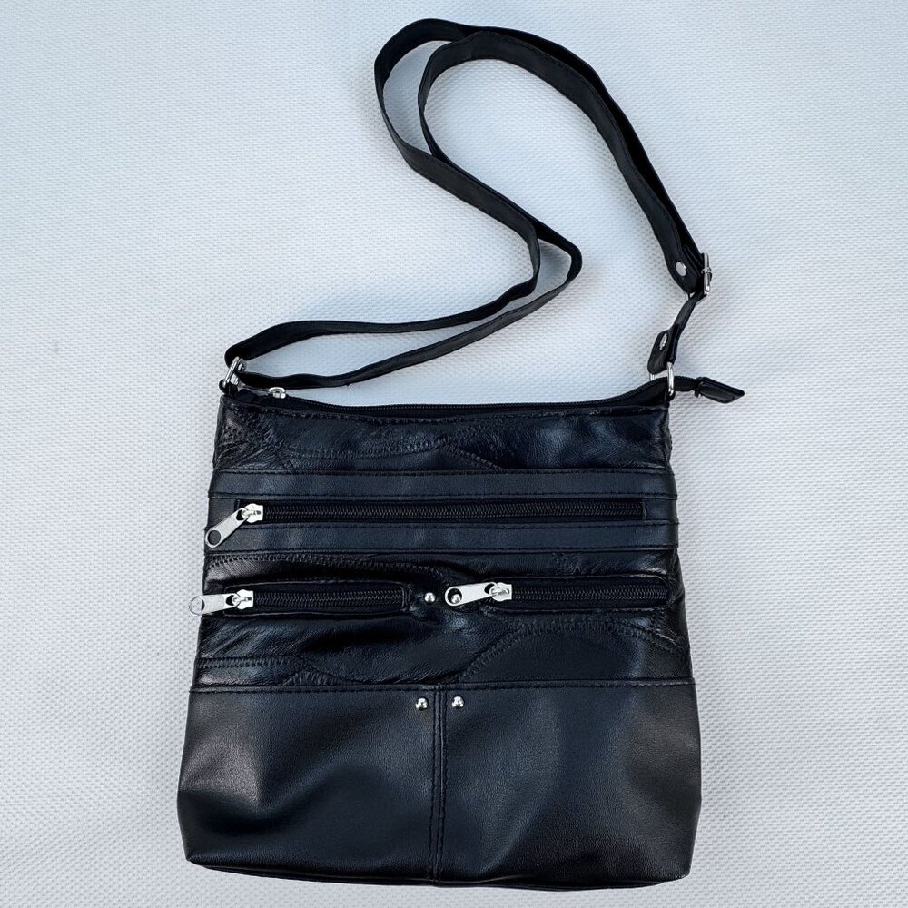 Stone Mountain Black Patch Leather Crossbody Bag … - image 4